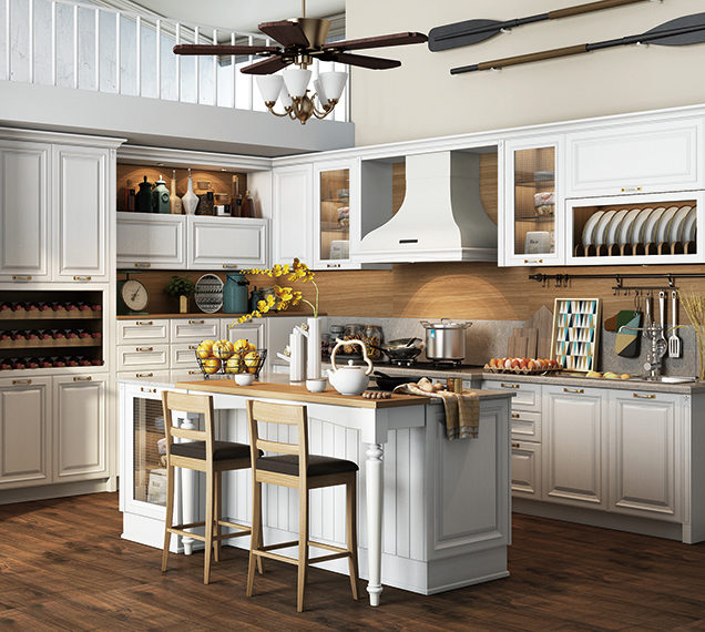 全鋁櫥柜-01（風(fēng)格：簡歐；顏色：白橡）