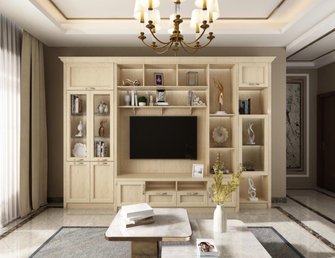 全鋁電視柜-01（風格：簡歐；顏色：暖白）