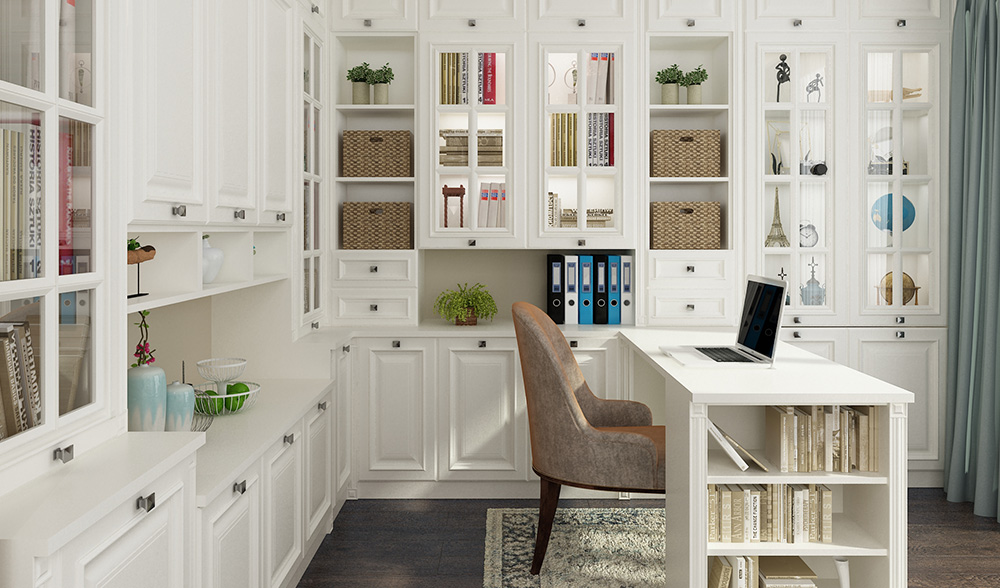 全鋁書柜-03（風格：現代；顏色：暖白）